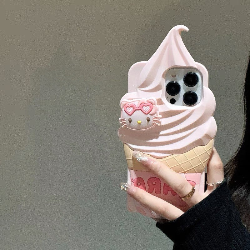 3D Pink Delicious Ice Cream Case