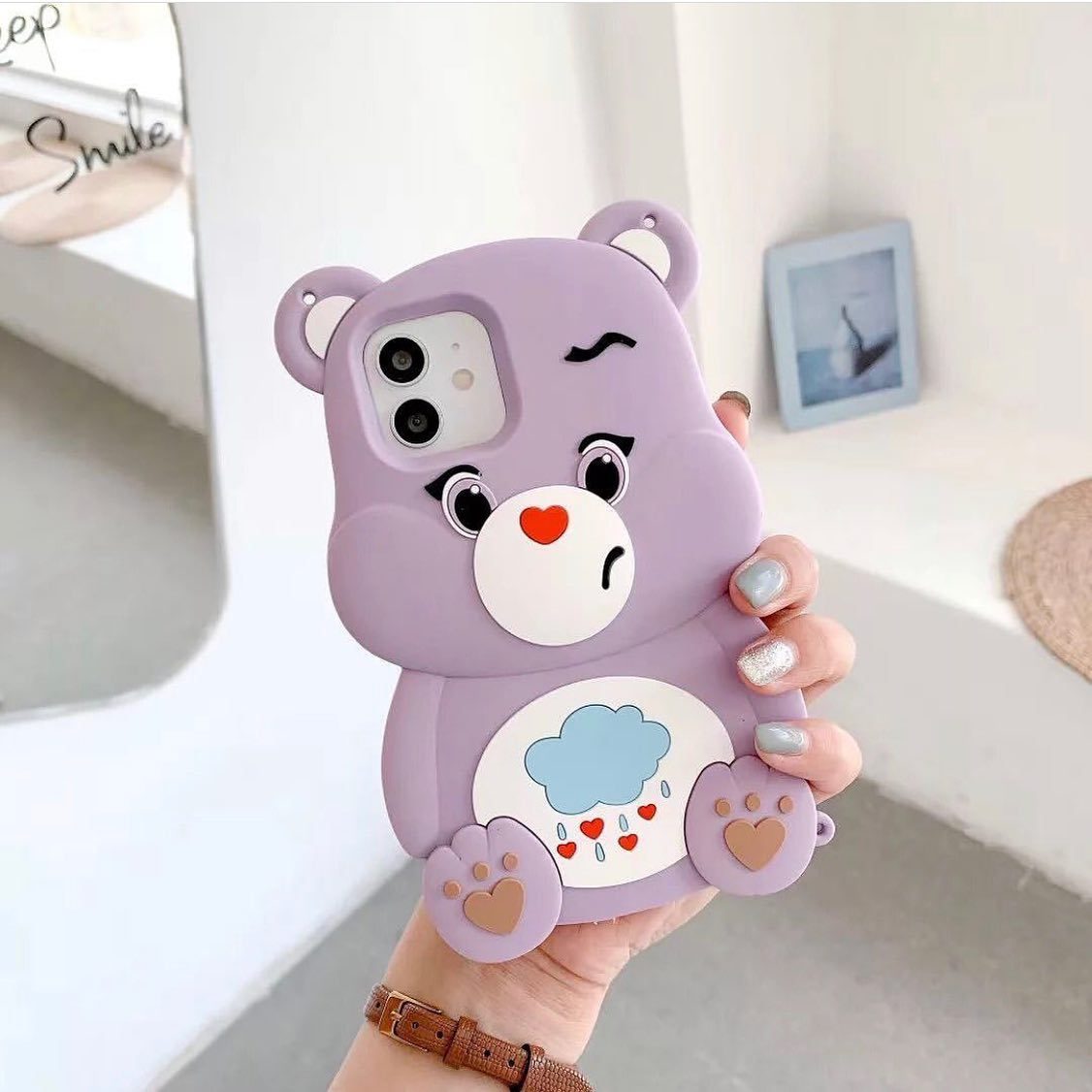 3D Fancy Stylish Purple Bear Case