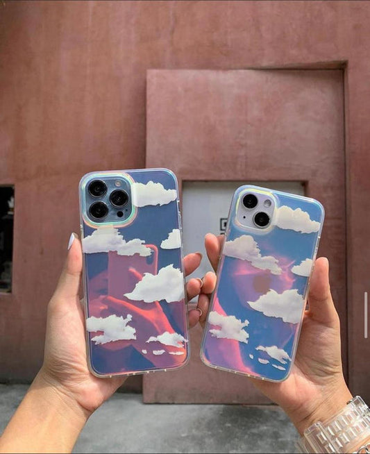 Clear Cloud Holographic Case