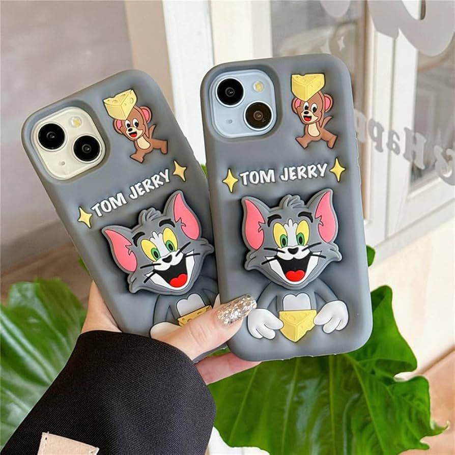 New 3D Cartoon Tom & Jerry Holder Stand Phone Case