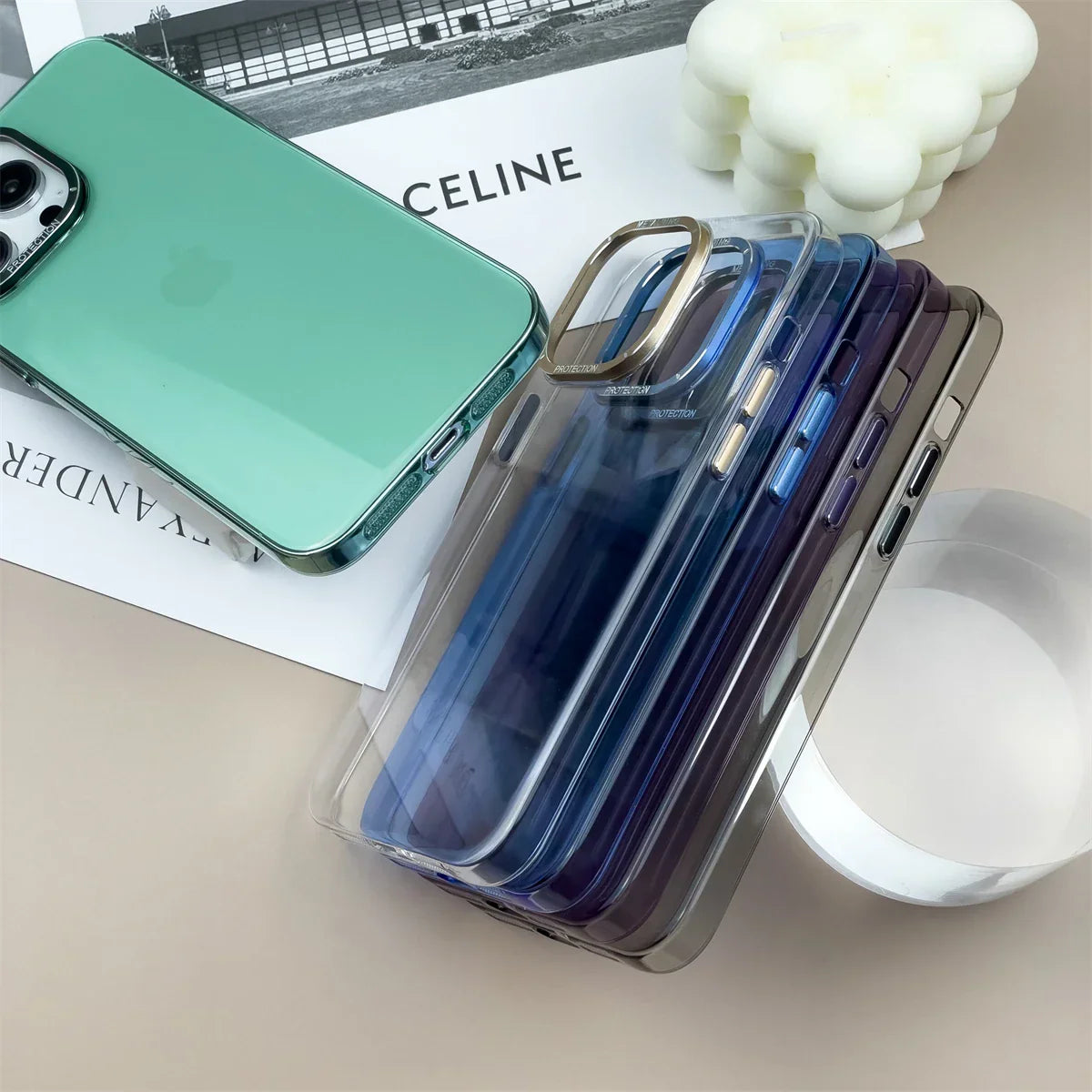 Luxury Transparent Metal Lens Frame Phone Case For