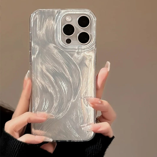 New Silver TPU Patteren Case