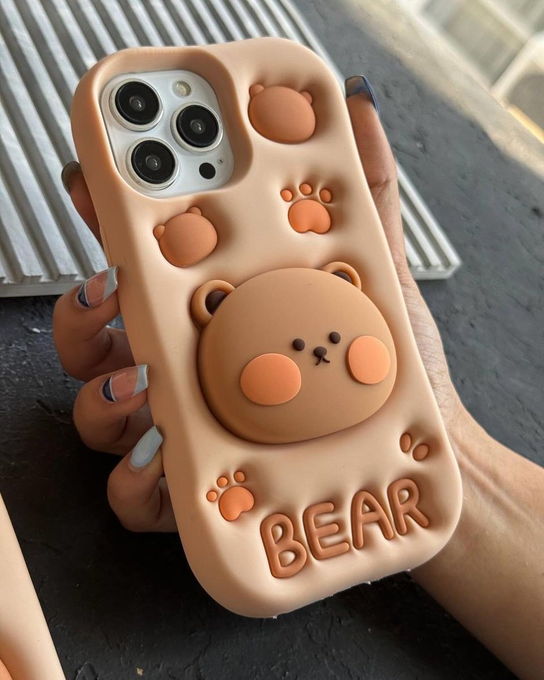 Cute Brown Bear Hidden Holder Case