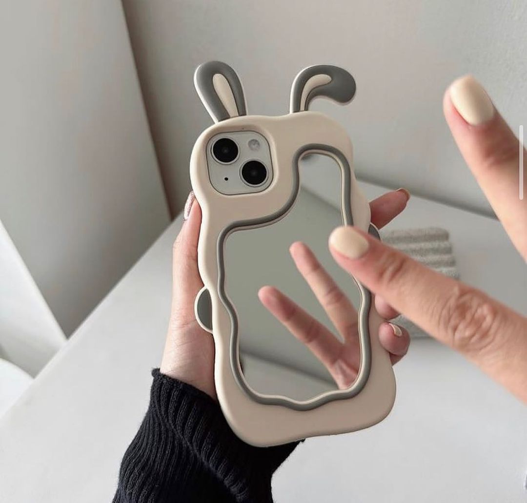 3D Bunny Mirror Case