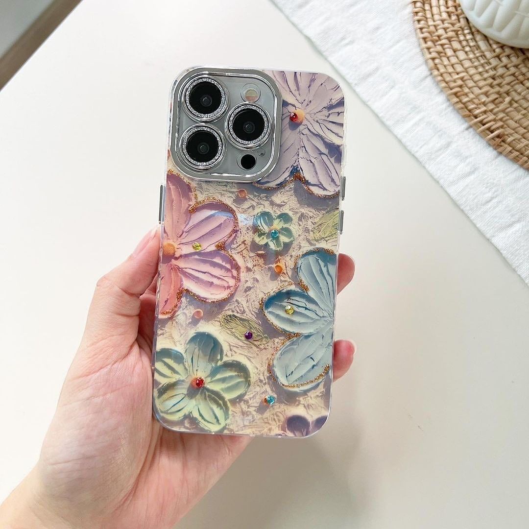 New Floral Glitter Lens IMD Case! ✨