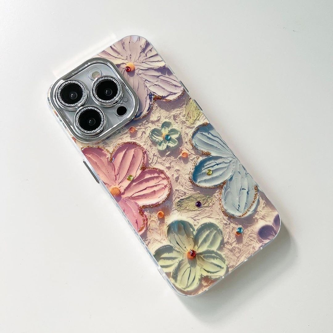 New Floral Glitter Lens IMD Case! ✨