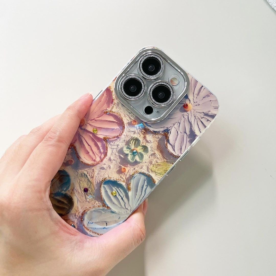 New Floral Glitter Lens IMD Case! ✨